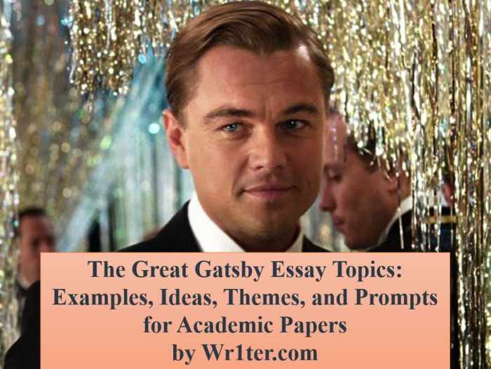 Essay topics on the great gatsby