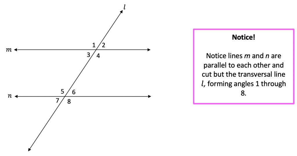 Quiz parallel lines and transversals