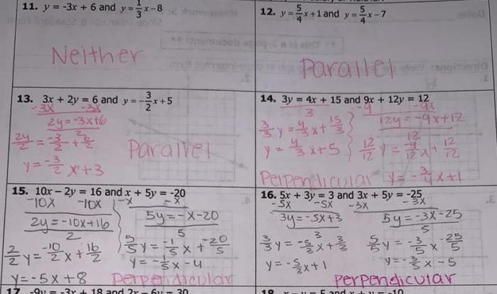 Geometry unit 3 parallel and perpendicular lines answer key