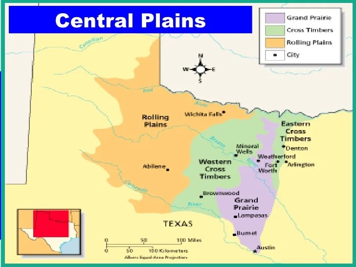 Plains central texas regions